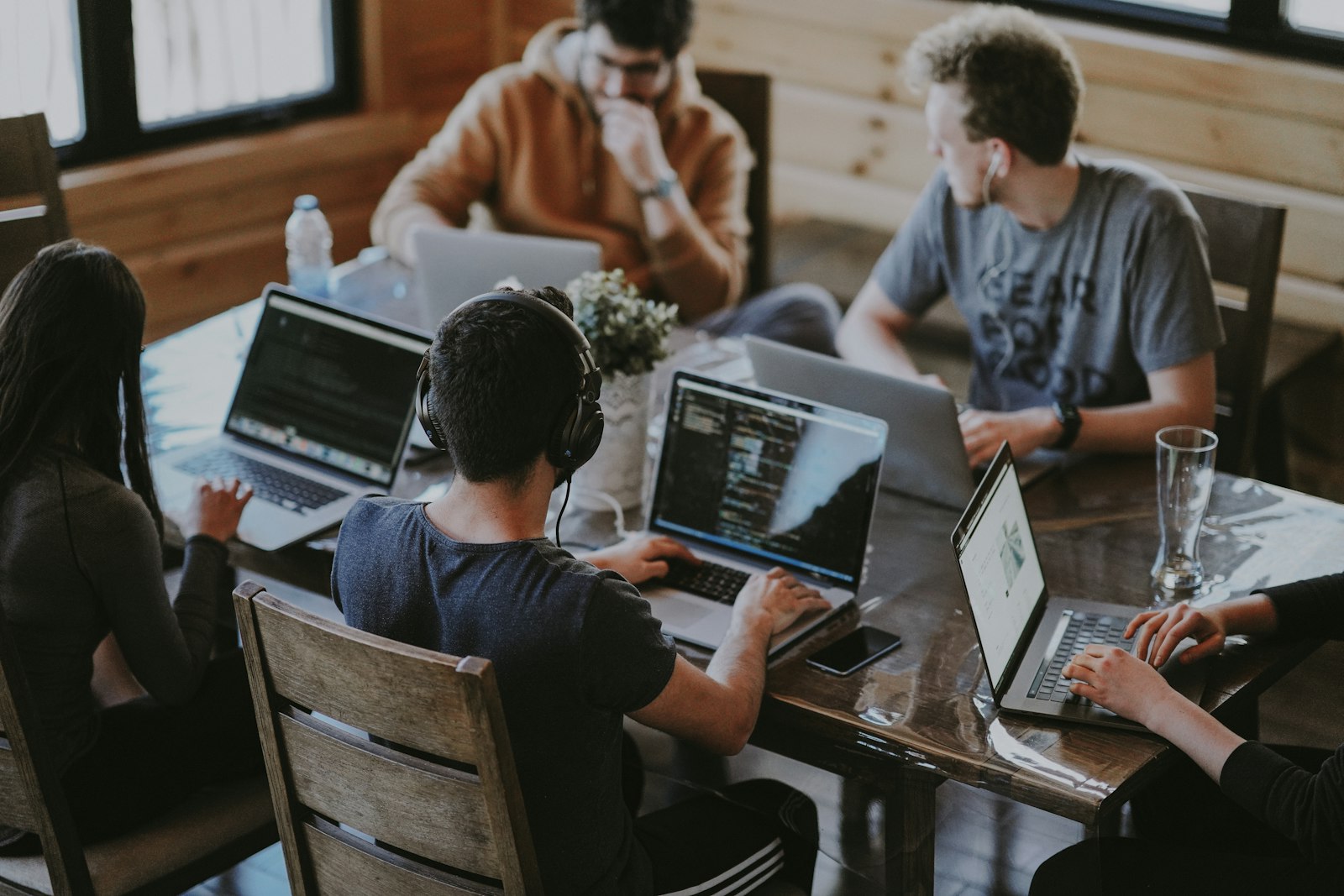 Founders shipping product together at a shared desk