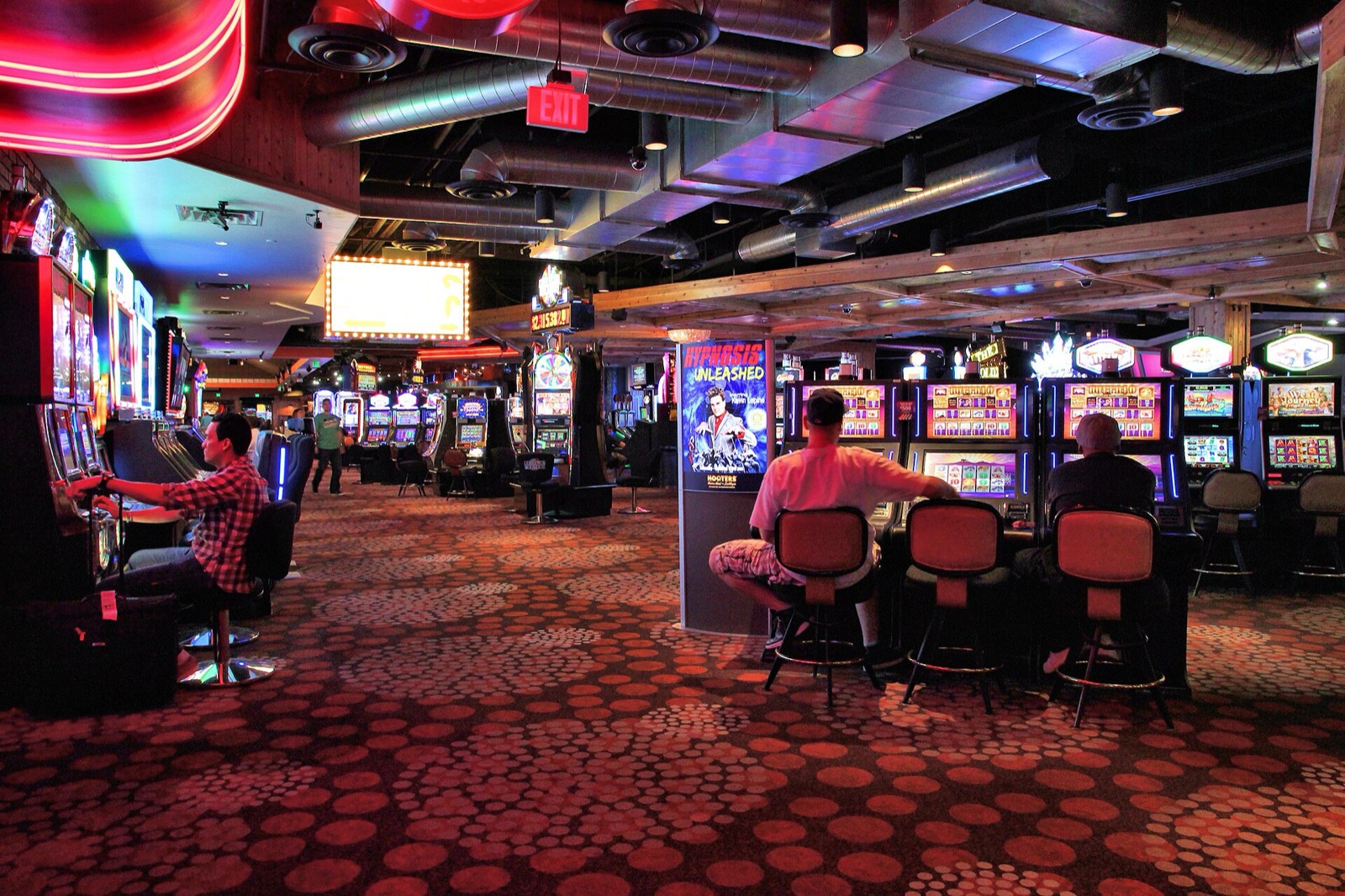 Slot machines on a casino floor
